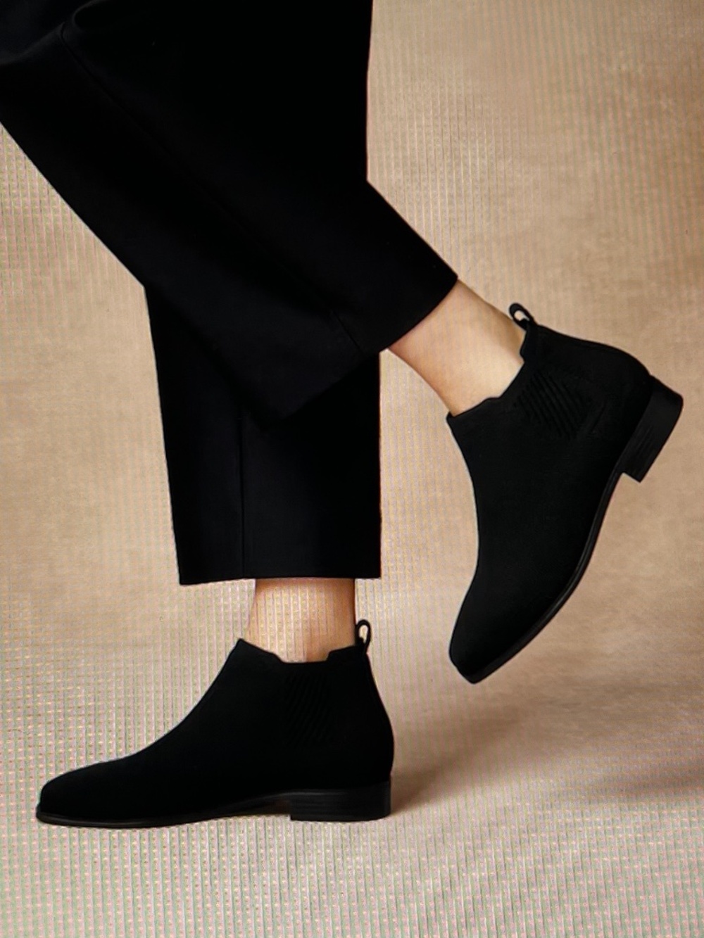 Vivaia Ryan Pro Square Toe Ankle Bootie Black Water Repellant Size 6 US/36.5 EU